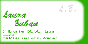 laura buban business card